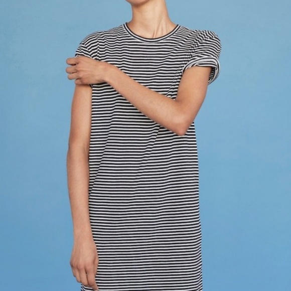 Everlane Dresses & Skirts - EVERLANE black & white striped T-shirt dress Med